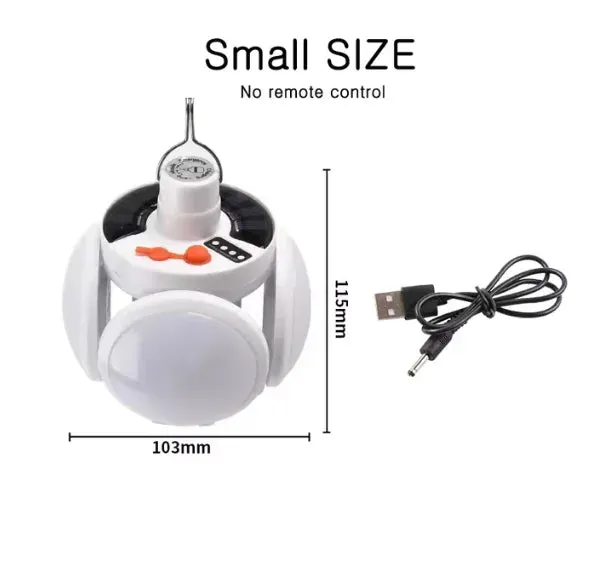 Folding Solar Camping Lantern Led Rechargeable Outdoor Hanging Tent Lamp Folding LED Football Bulbs With Hook Emergency Lights