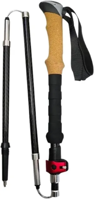 Folding Walking Poles 3-Folded Sitting Hiking Stick