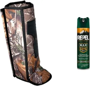 Foreverlast Snake Guard Leggings & Repel 40% DEET Insect Repellent Spray for Outdoor Protection Against Snakes, Bugs