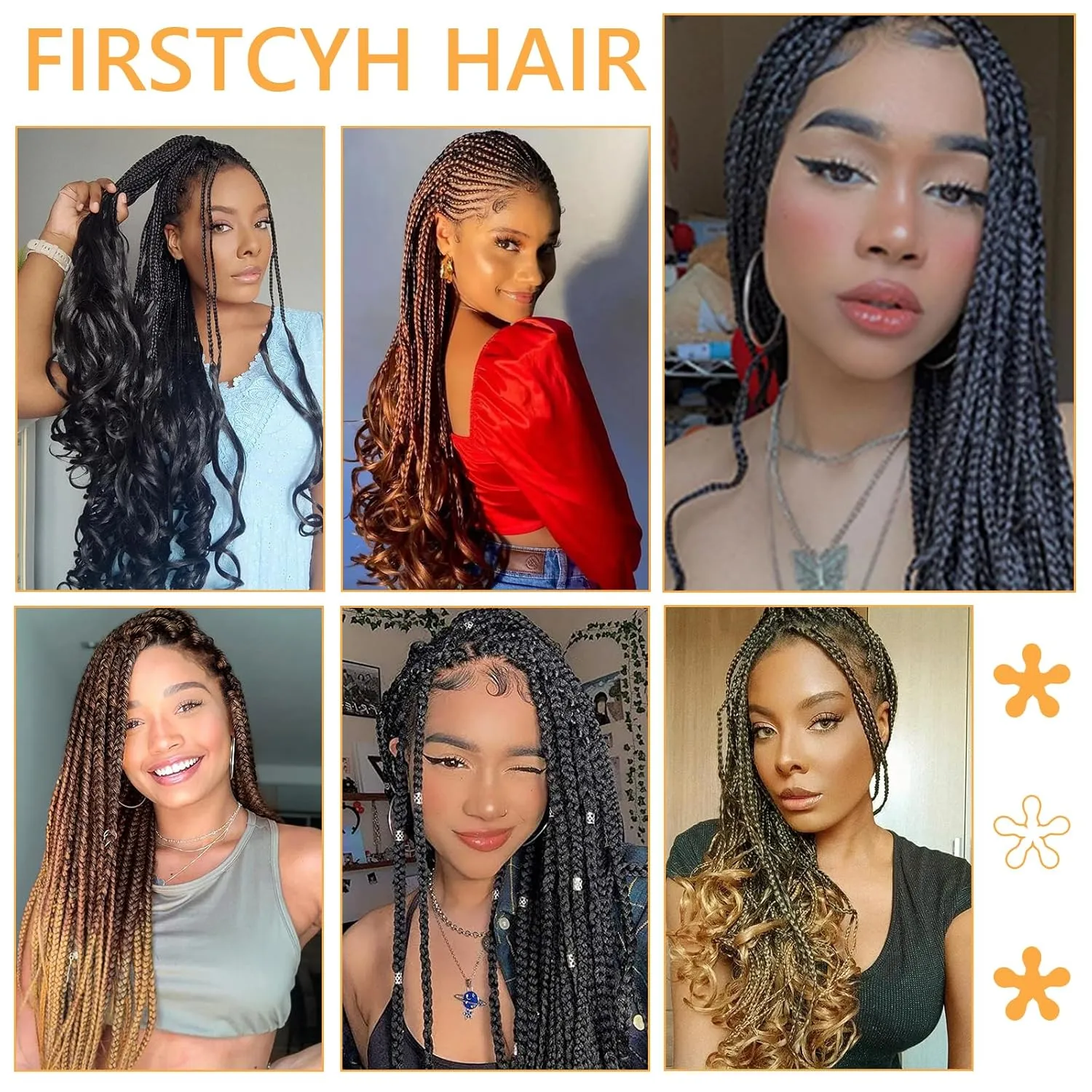 French Curl Braiding Hair Pre Stretched 22 Inch Braiding Hair 1B/27 Loose Wavy Pre Streched Braiding Hair for Black Women (22 Inch(7Packs), 1B/27)