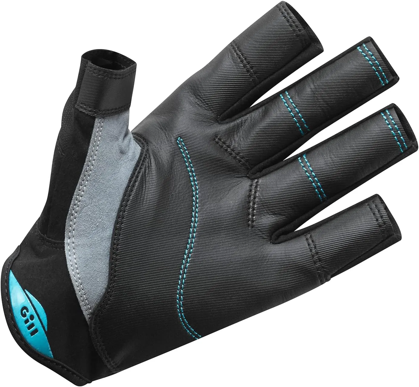 Gill Championship Sailing Gloves - Short Finger with 3/4 Length Fingers- Dura-Grip Fabric 50  UV Sun Protection & Water Repellent