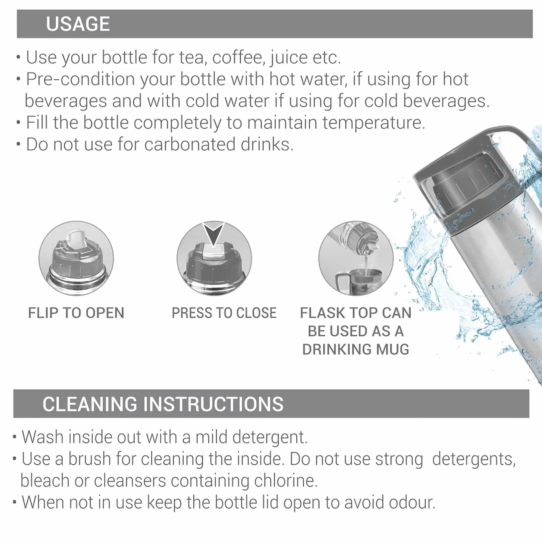 Glassy Thermosteel Flask (Milton)