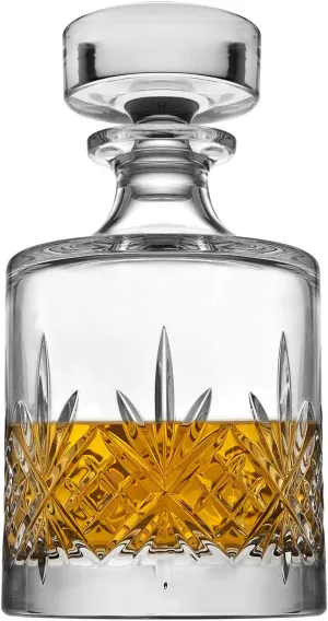 Godinger Whiskey Decanter Dublin Collection, for Liquor Scotch Whisky Vodka or Wine - Round