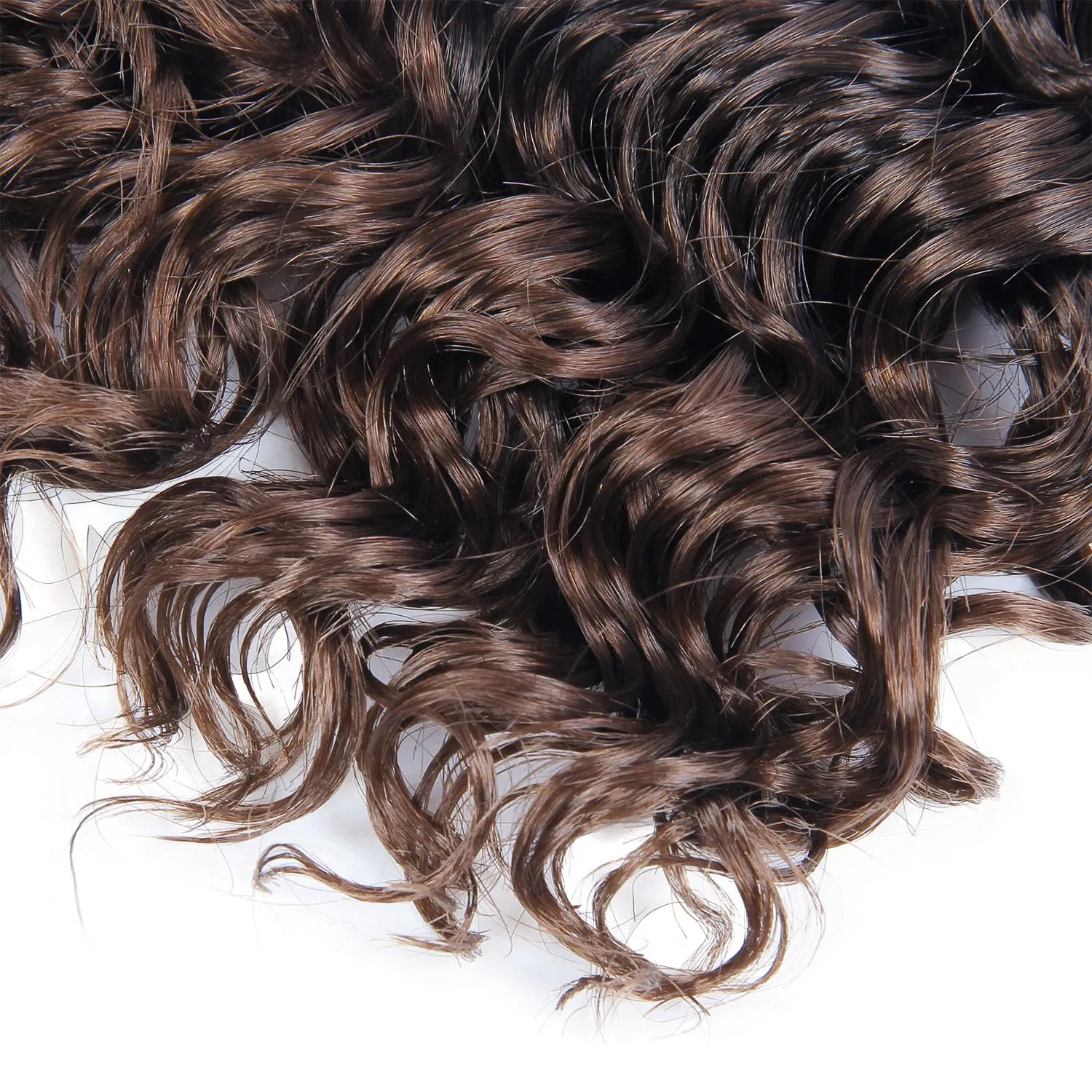 GoGo Curl Crochet hair 10inch Beach Curl Crochet hair Bohemian Crochet Braids Ombre Blonde Deep Wave Braiding hair Extensions (5Packs,1B/30)