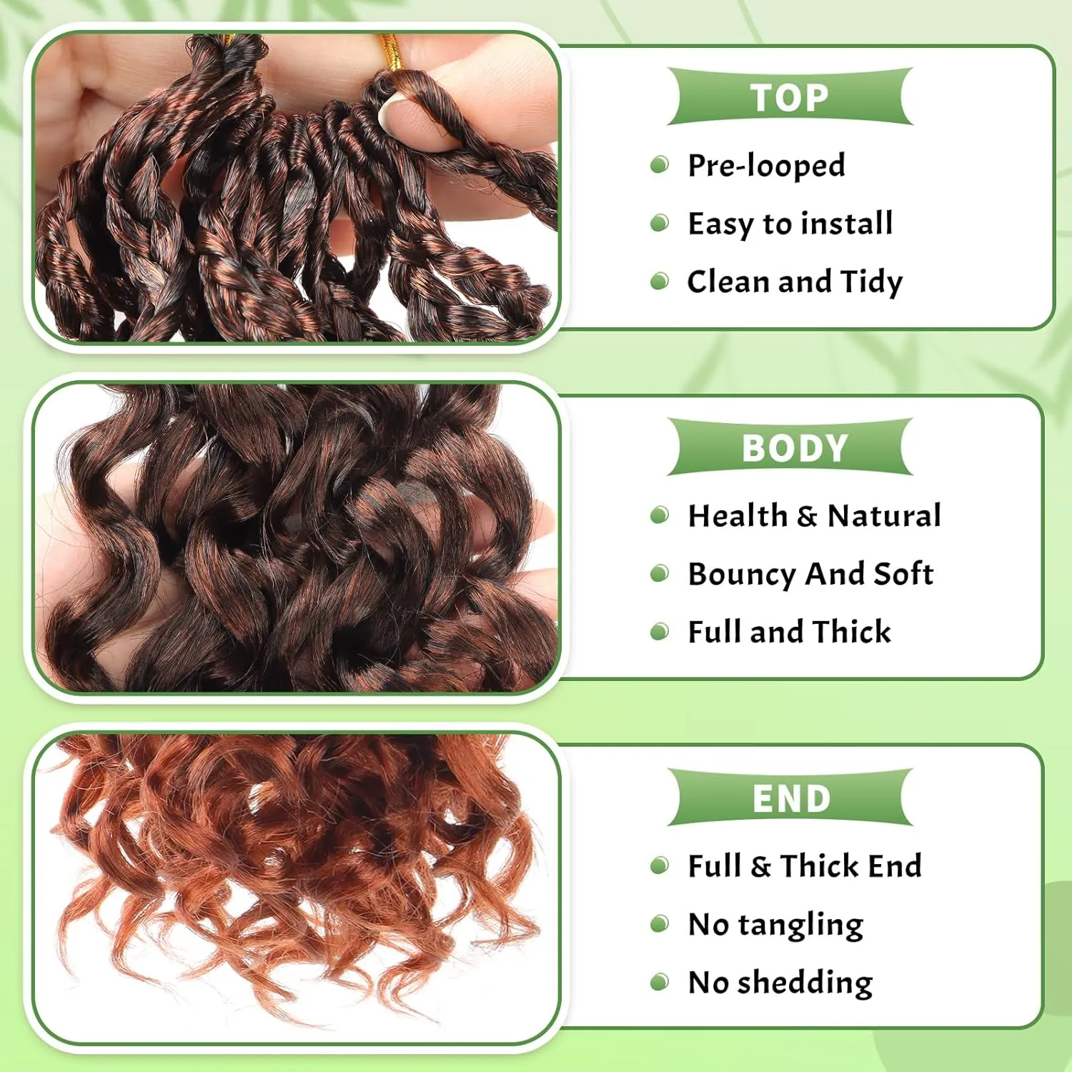 Gogo Curl Crochet Hair 8 Packs Ocean Wave Crochet Hair Pre Looped Deep Twist Goddess Box Braids Curly Water Wave Synthetic Braiding Hair For Black Women (#T350, 12 Inch (Pack of 8))