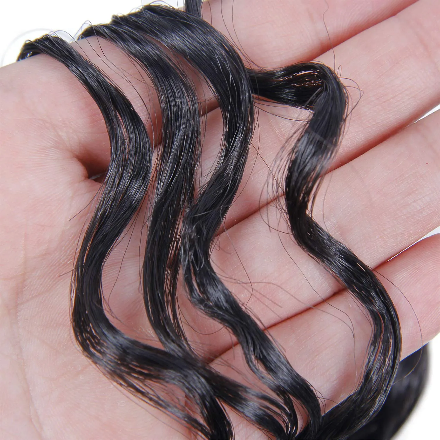 GoGo Curl Crochet hair for Black Women Short Beach Curl Bohemian Crochet Braids Natural Black Deep Wave Braiding hair Extensions (10inch,5Packs,1B)