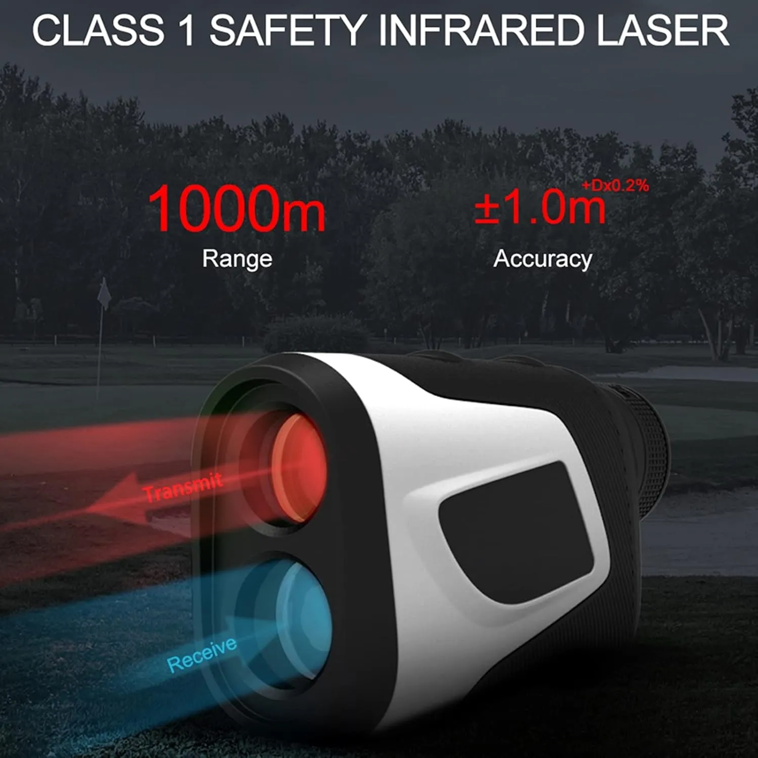 Golf RangeFinder, 500/700/1000M,with Slope On/Off,6X Magnification,Laser Binoculars,Flag Lock with Vibration, 600 Meters/Yards Range Finder,Waterproof,700m