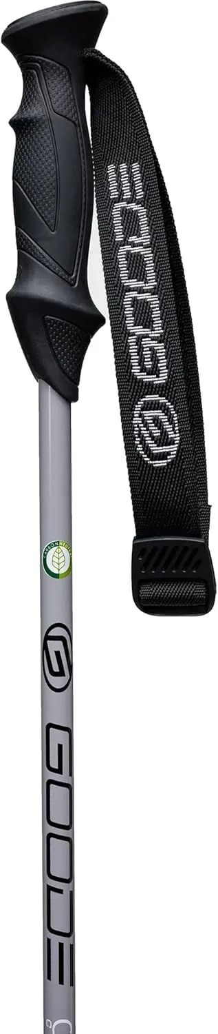 GOODE Carbon Neutral Ski Poles – Ultra-Lightweight & Durable Eco-Friendly Composite – High-Performance Shock Absorbing Downhill Ski Poles for Men & Women - Pair