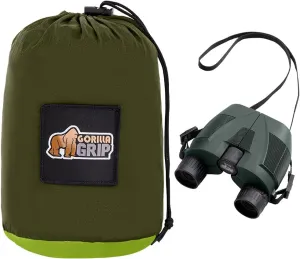 Gorilla Grip Camping Hammock and Compact Binoculars, Camping Hammock Holds 400lbs, Binoculars are Adjustable and Includes Neck Strap, Both in Green Color, 2 Item Bundle