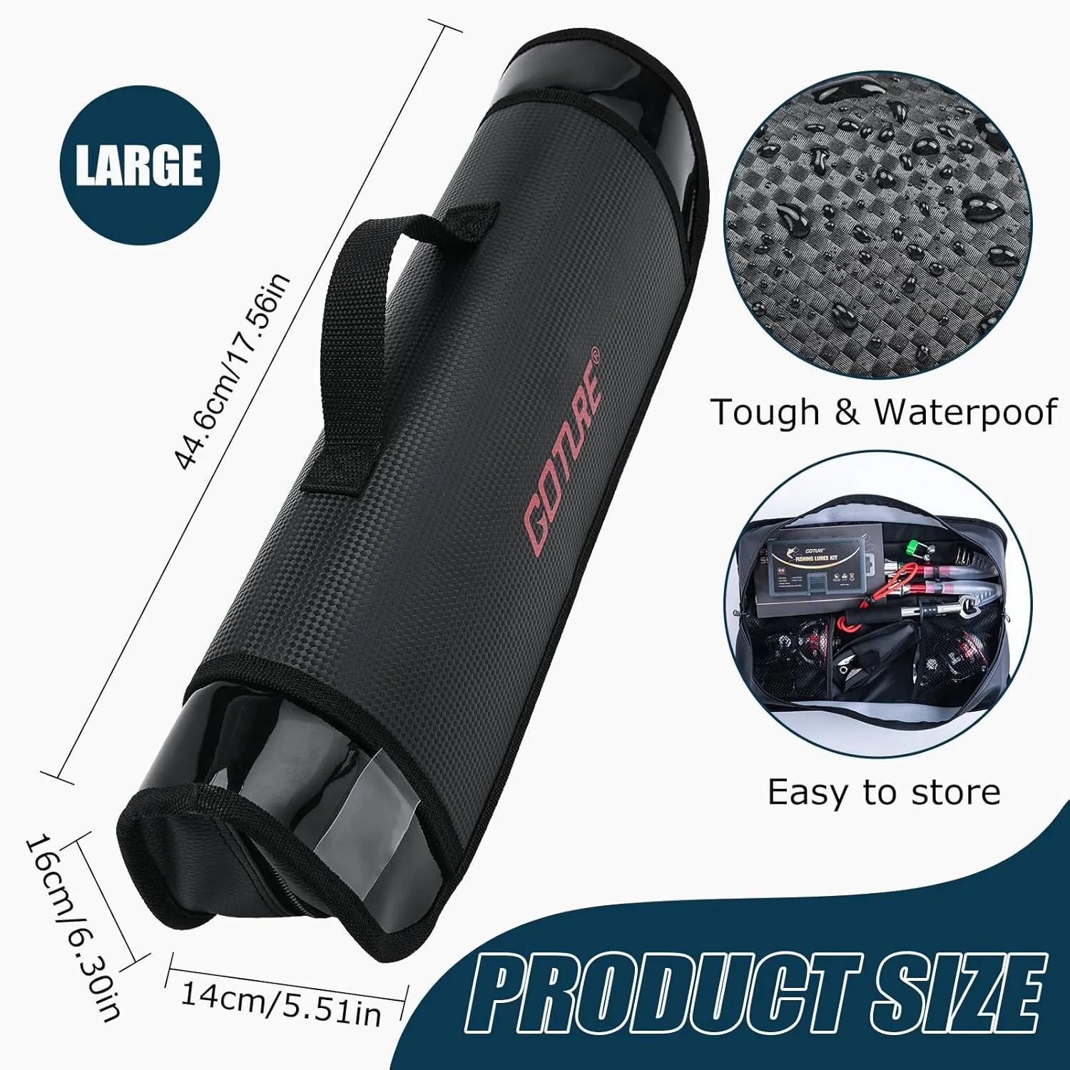 Goture Fishing Rod and Reel Combos-2PCS Telescopic Fishing Pole 2PCS Pre-Loaded Spinning Reels with Carrier Bag,1.8M-2.7M Telescopic Rod Reel Kit for Starter Travel Saltwater Freshwater,Gifts for Men