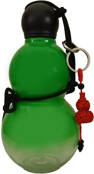 Gourd Water Bottle, PC 800ml Insulated Chinese Retro Portable Water Storage Bottle Drinking Gourd for Men Women (Green)