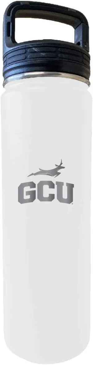 Grand Canyon University Lopes 32 Oz Engraved White Insulated Double Wall Stainless Steel Water Bottle Tumbler Officially Licensed Collegiate Product