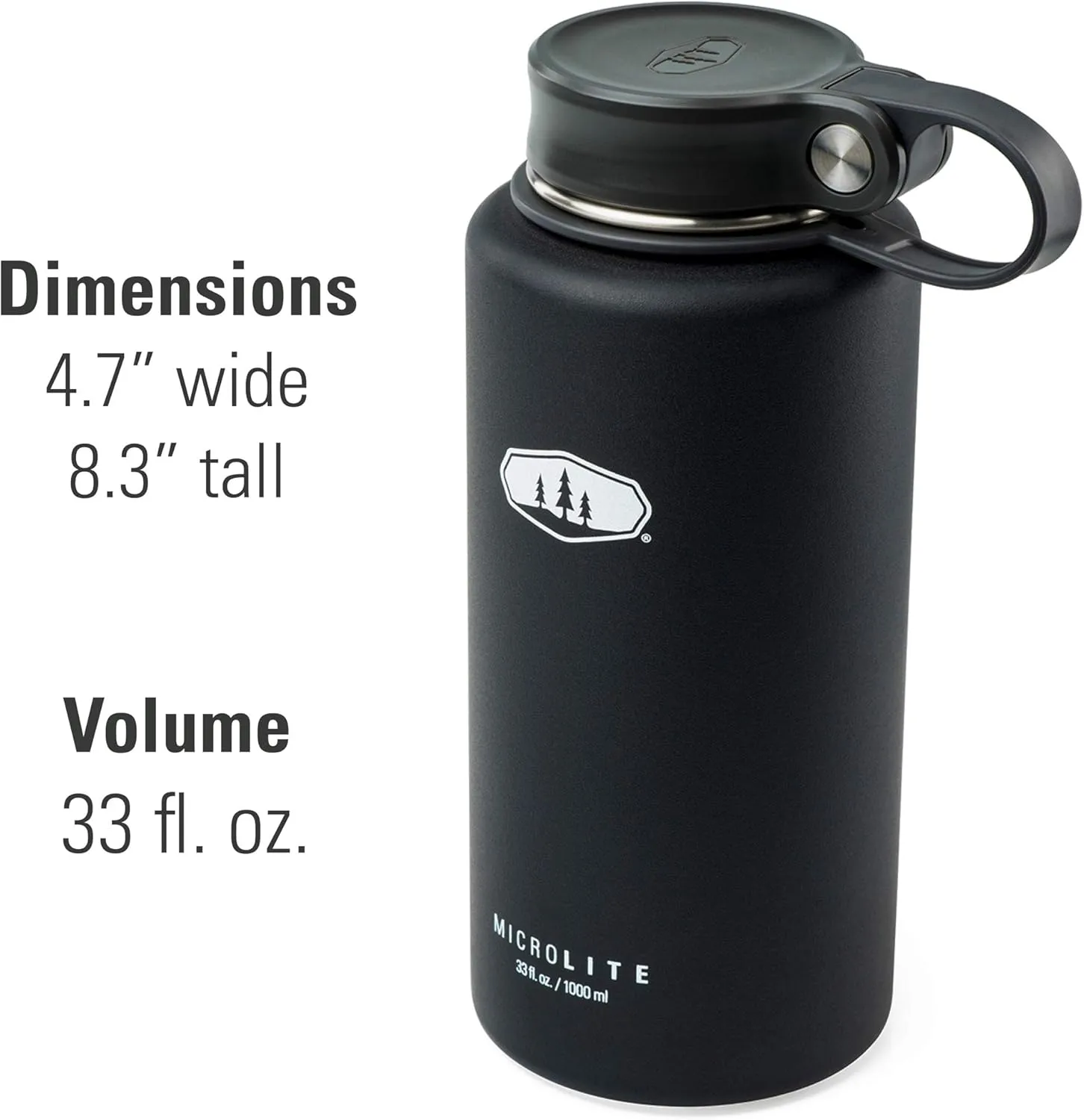GSI Outdoors - Microlite Water Bottle, Vacuum Insulated Stainless Steel, Twist Lid