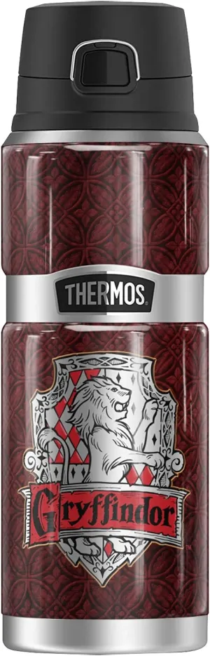 Harry Potter Gryffindor House Crest THERMOS STAINLESS KING Stainless Steel Drink Bottle, Vacuum insulated & Double Wall, 24oz