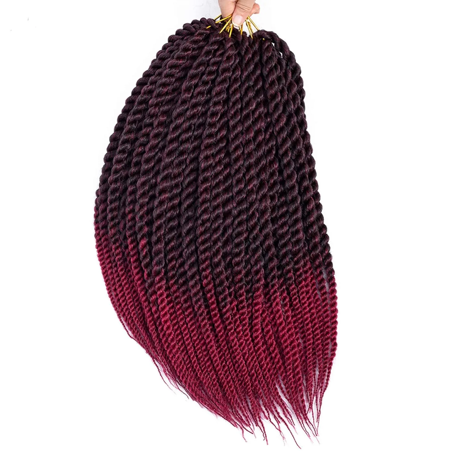 Havana Twist Crochet Hair 6 Packs 12 inch Crochet Braids Senegalese Twist crochet Hair Jumbo Havana Twist Crochet Braids(T1B/BUG)