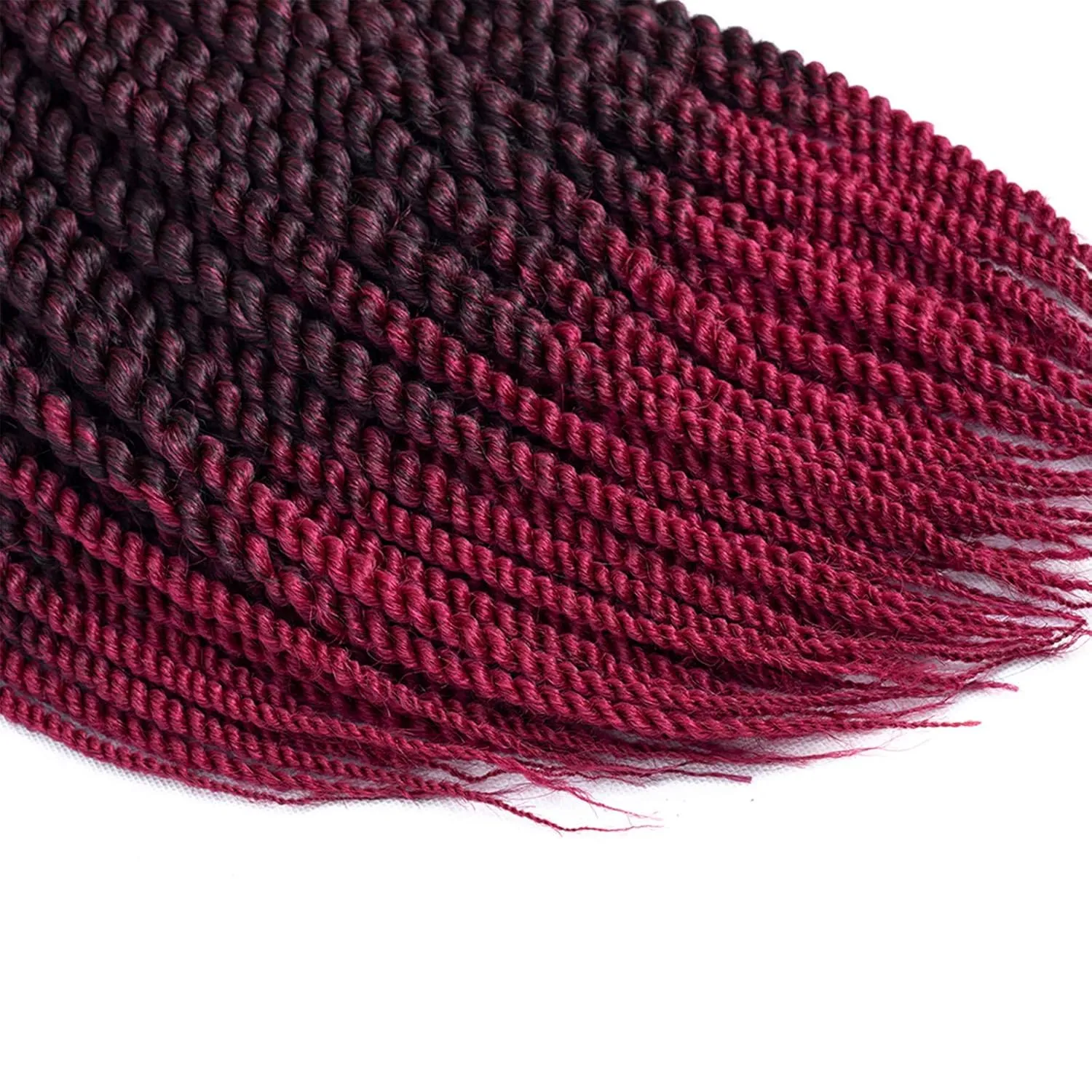 Havana Twist Crochet Hair 6 Packs 12 inch Crochet Braids Senegalese Twist crochet Hair Jumbo Havana Twist Crochet Braids(T1B/BUG)