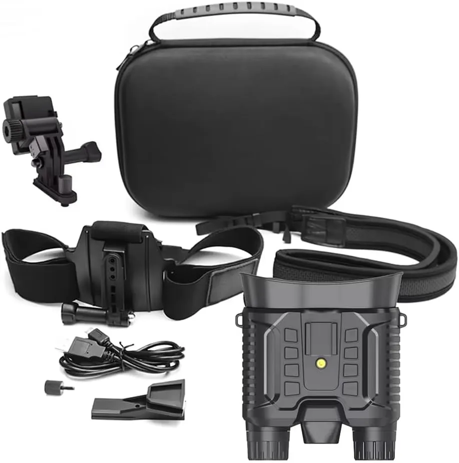 Helmet Mounted Night Vision Goggles/Military Tactical NVG 4K Digital Night Vision Binoculars with 2.7" Screen & 7-Level IR 8X Digital Zoom for Camping