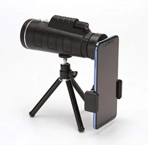 High Power Telescope 40X60 Zoom Hd Ir Night Vision Monocular Binoculars Phone Holder Tripod for Camping Hiking