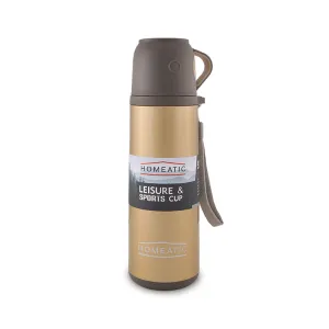Homeatic Steel Water Bottle Leisure and Sports Cup 500ml