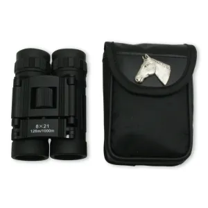 Horse Head Binoculars 8 x 21 in Travel Case