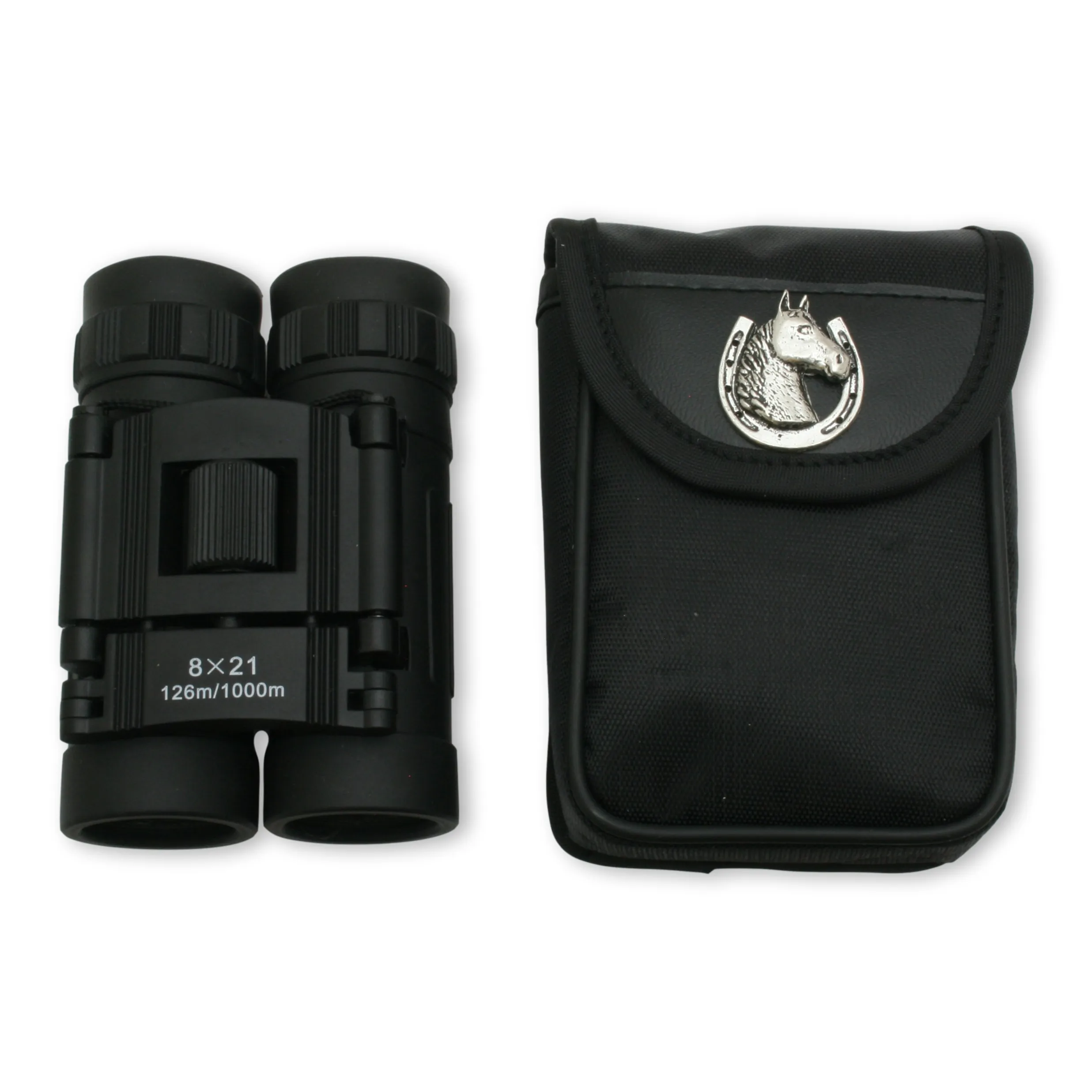 Horse Head In Shoe Pocket Sized Binoculars & Travel Case