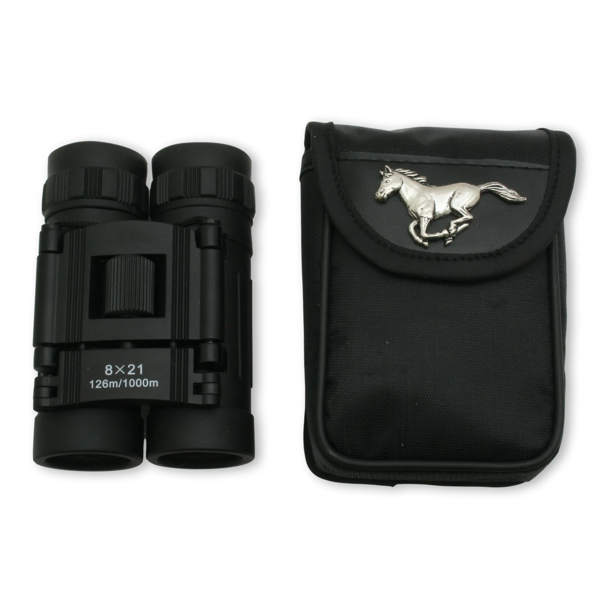 Horse Running Binoculars 8 x 21 in Travel Case