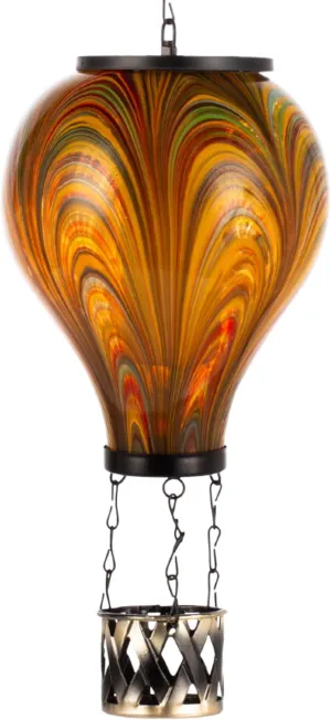 Hot Air Balloon Solar Lanterns with Flickering Flame Solar Lanterns Outdoor Waterproof Solar Lantern Hanging Solar Lights Hot Air Balloon Solars Powered Lantern Led Lamp for Yard Patio Decor