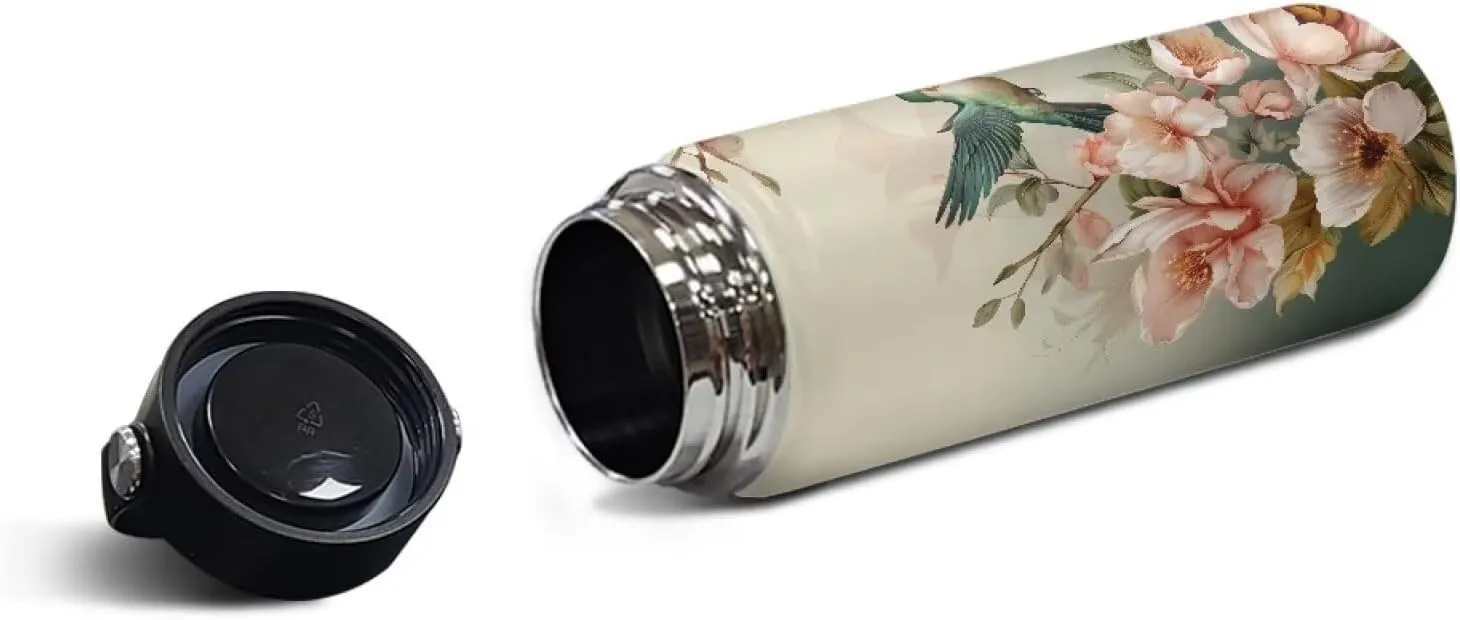 Hummingbird Insulated Water Bottle for Women Stainless Steel Water Bottle 20 Oz Vacuum Flask Sports Water Bottle Travel Cup Coffee Mug