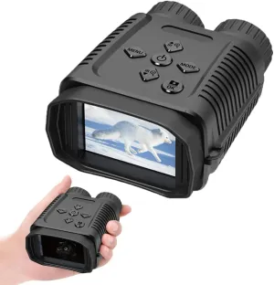 Hunting Night Vision Goggles,Compact Night Vision Binoculars & Goggles for Adults Kids,Rechargeable Binocs,IP54 Waterproof,7 Level IR Adjustable,5X Zoom,Digital Binoculars for Camping