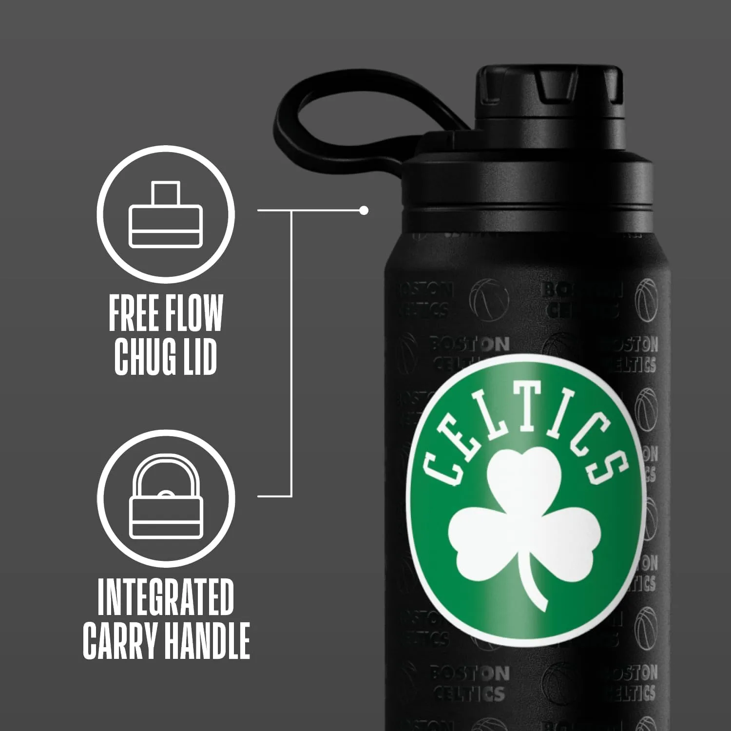 Hydrapeak x NBA Officially Licensed Dallas Mavericks 26 oz Active Water Bottle with Chug Lid and Handle Reusable Stainless Steel Double Wall Insulated Sports Gift