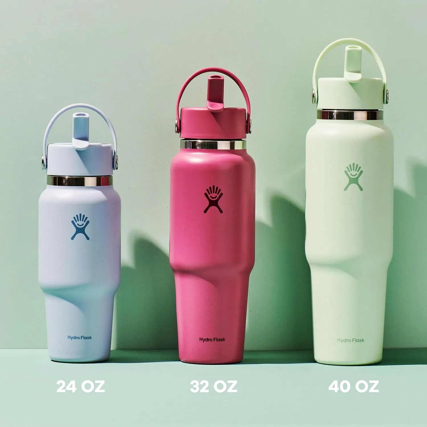 Hydro Flask 24 OZ Wide Flex Straw Travel Bottle Agave