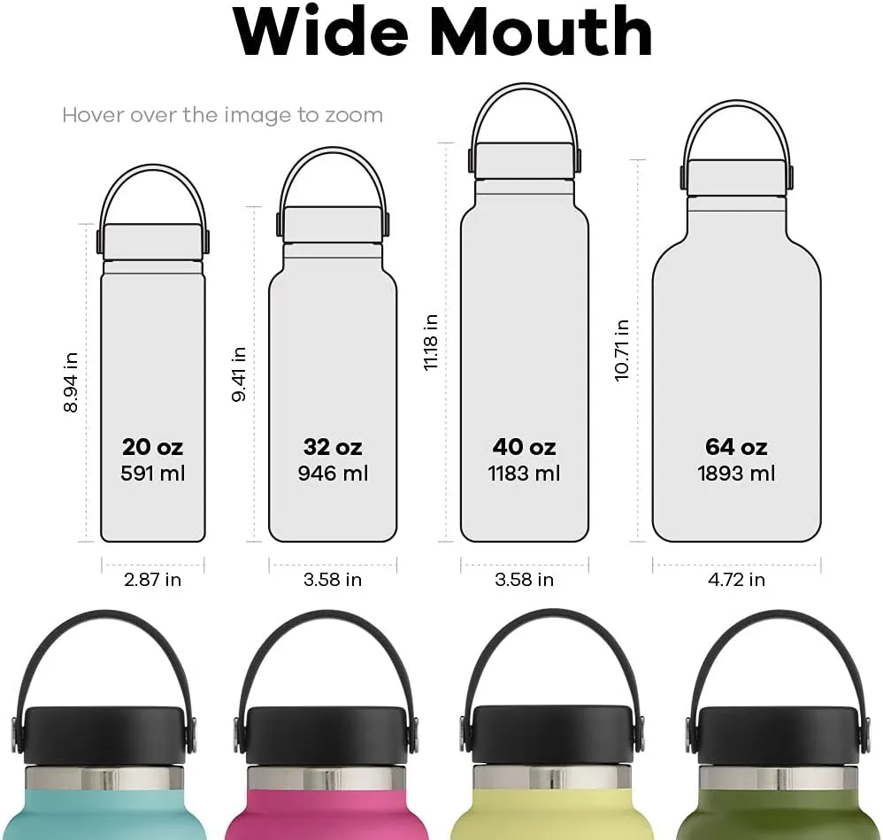 Hydro Flask Wide Mouth Bottle with Flex Cap