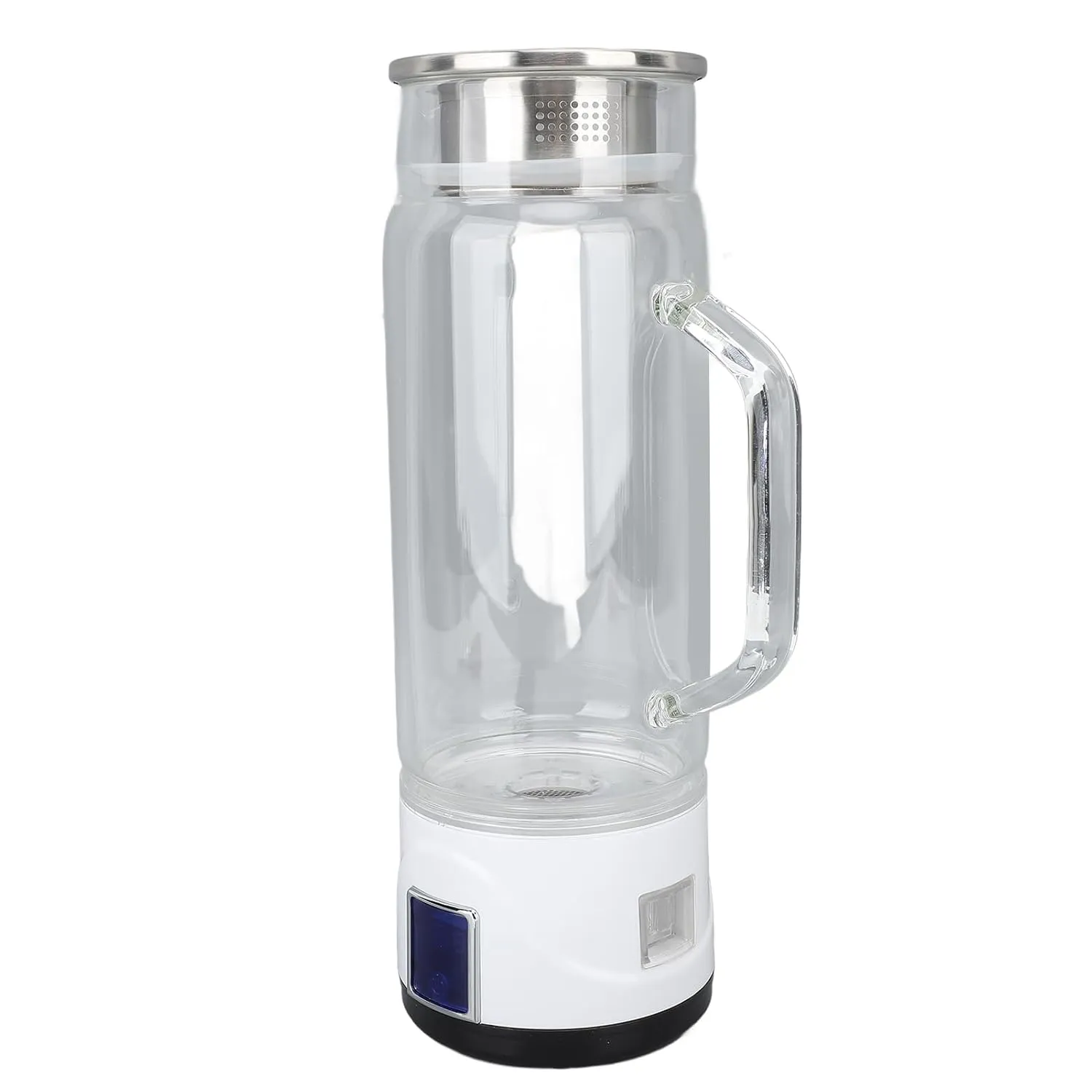 Hydrogen Water Maker Bottle Efficient Electrolysis for Home Fitness Office Use High Borosilicate Glass Stainless Steel Lid 1000ml
