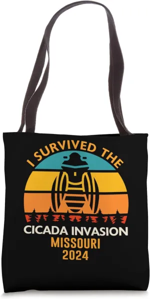 I Survived Cicada Invasion Missouri 2024 Souvenir Tote Bag