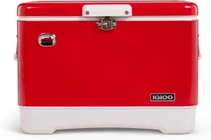 Igloo 54 Qt Steel Belted Legacy Stainless Steel Cooler with Bottle Opener