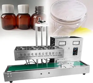 Induction Bottle Cap Sealer,Stainless Steel Automatic Sealing Machine,Continuous Band Sealer,Electromagnetic Induction Band Bag Sealer,15-60mm