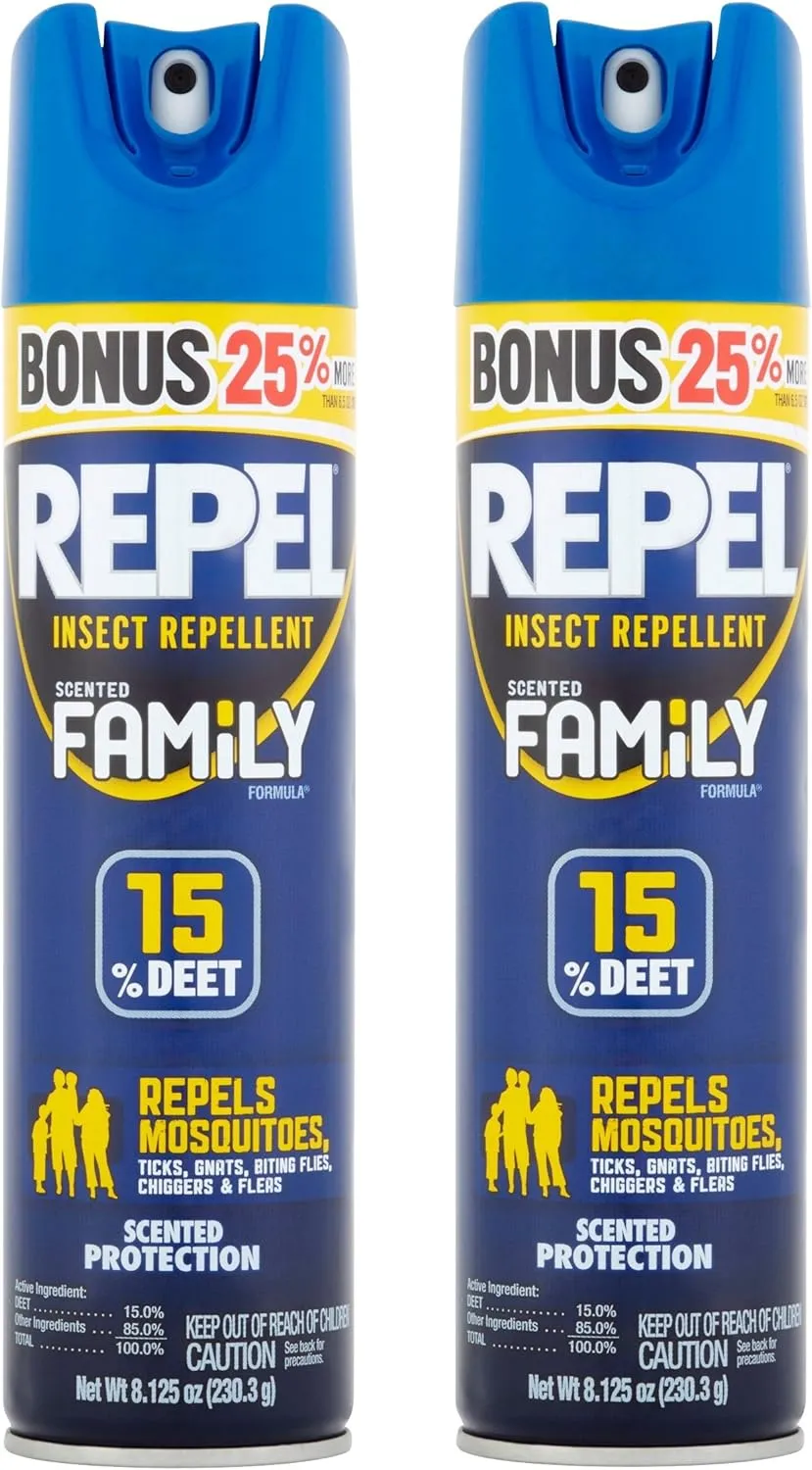 Insect Repellent, Repel 15% Deet Family Scented Formula, 8.125-Ounce - Quanity 2