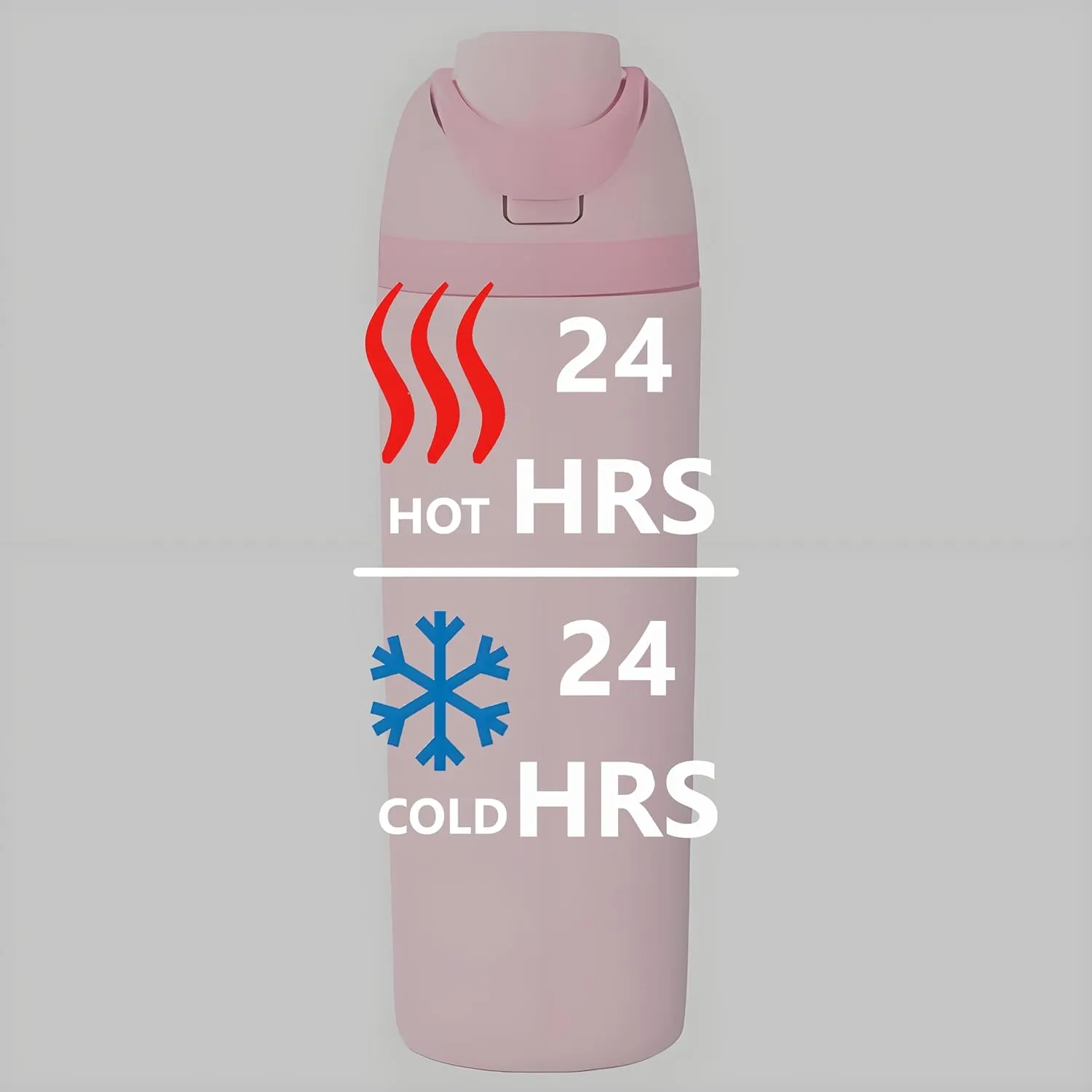 Insulated stainless steel kettle with straw, ideal for sports and travel, BPA-free (pink), Same capacity
