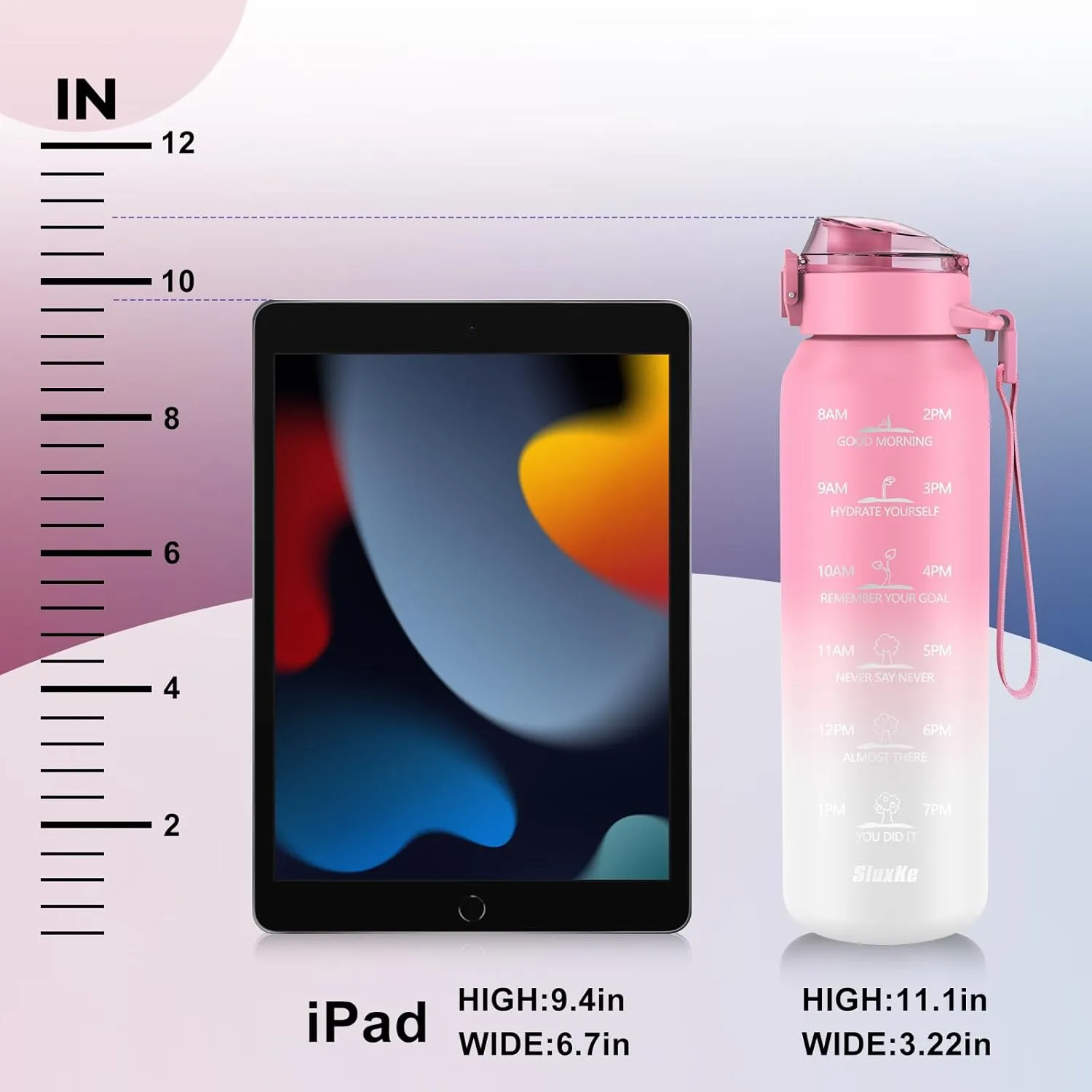 Insulated Water Bottle 32oz with 2Lids,18/10 Stainless Steel 1000ml Insulated Water Bottle Double Walled with Handle, Metal Canteen Keep Cold 48H Hot 24H for Men, Women & Kids