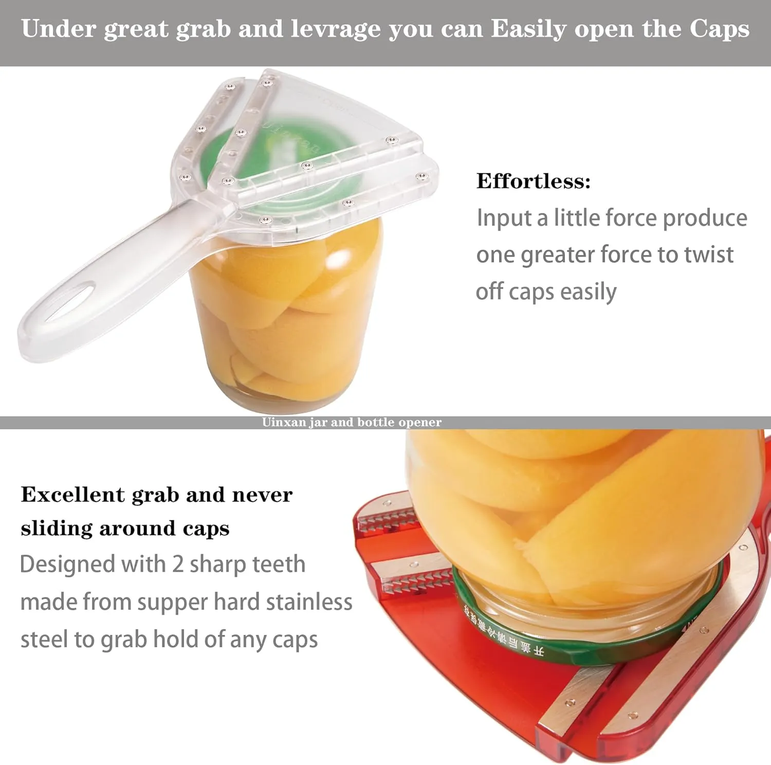 Jar Opener for Weak Hand & Seniors with Arthritis,Easy Twist Off Bottle Caps,Patent | Unique Kitchen Gadgets, Christmas Gifts for Elderly/Women/Men(Red)