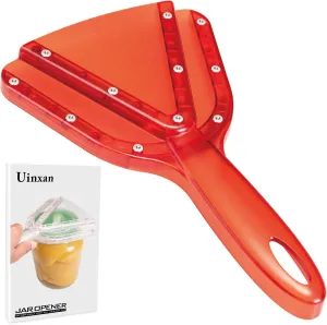 Jar Opener for Weak Hand & Seniors with Arthritis,Easy Twist Off Bottle Caps,Patent | Unique Kitchen Gadgets, Christmas Gifts for Elderly/Women/Men(Red)