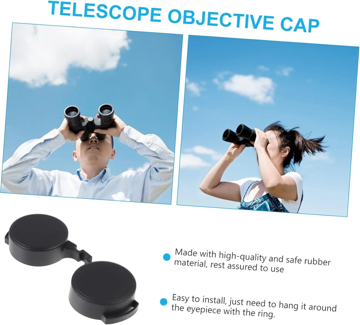 jojofuny 12pcs Lens Caps for Telescope Soft Rubber Eyepiece Lightweight and Compact Design Easy to Install for Telescope Objective Lenses for Outdoor Adventures