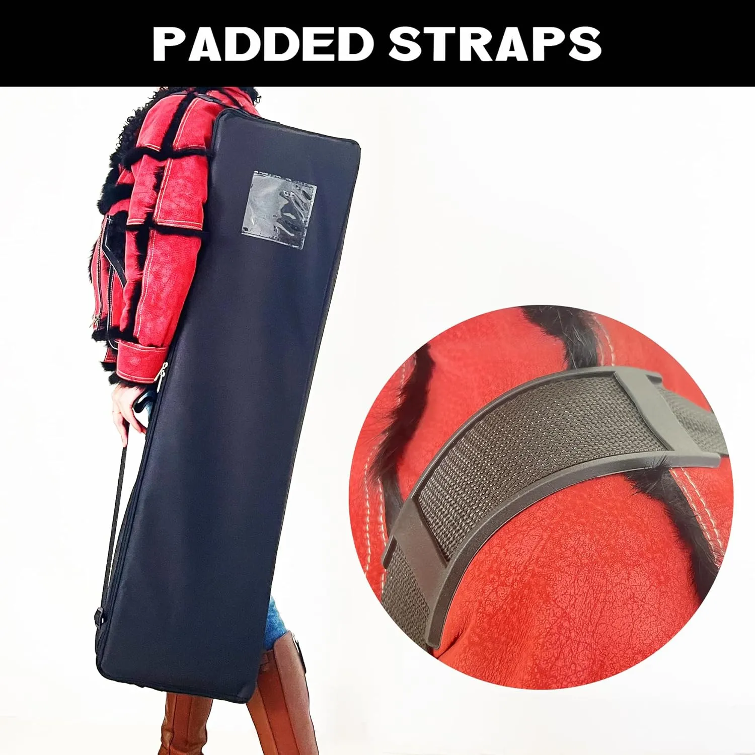 JUST 4 SIGNS NEW DELUXE Retractable Banner Stand with Widened Base and Padded Portable Oxford Bag (24" x 68 ～ 80"（WxH）)
