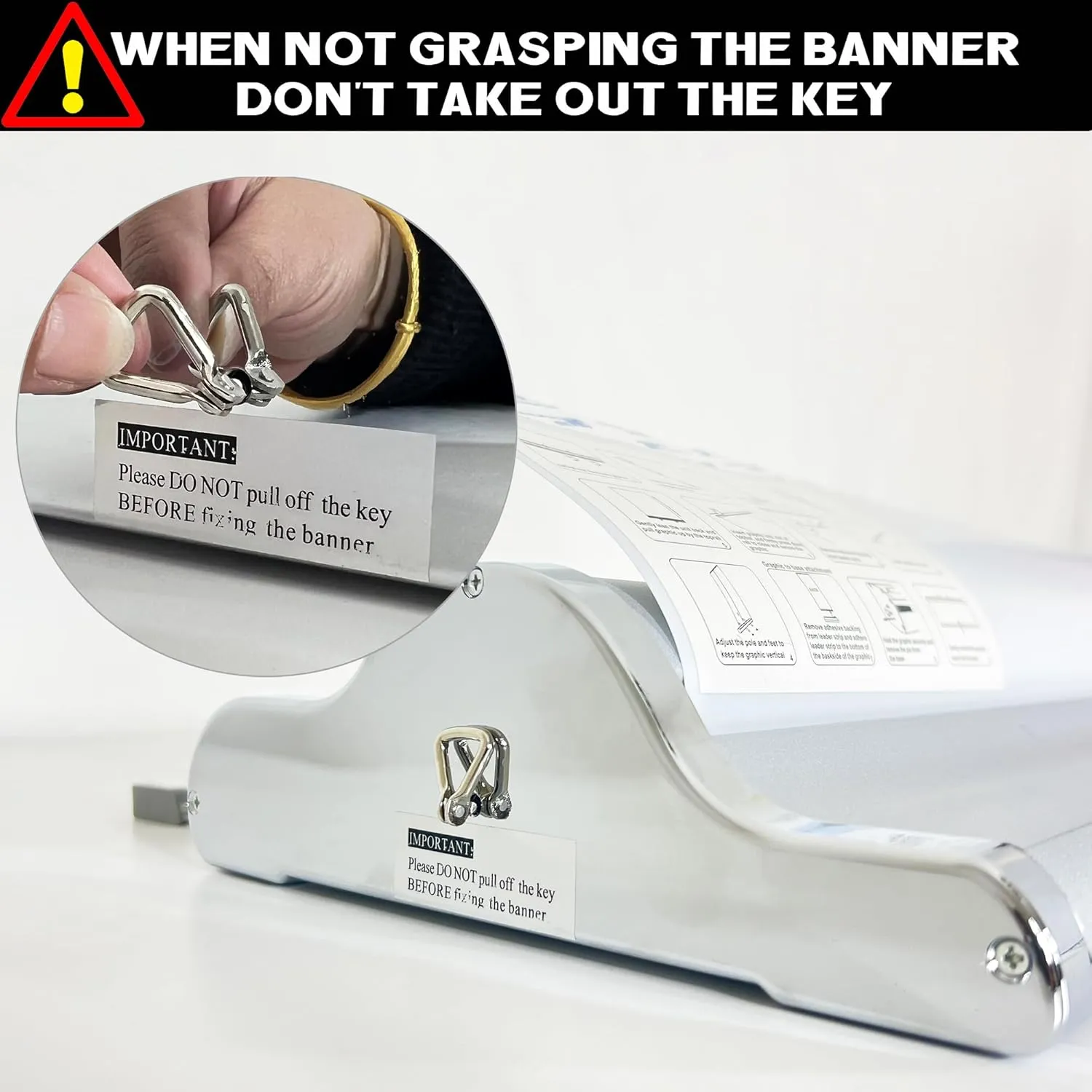 JUST 4 SIGNS NEW DELUXE Retractable Banner Stand with Widened Base and Padded Portable Oxford Bag (24" x 68 ～ 80"（WxH）)
