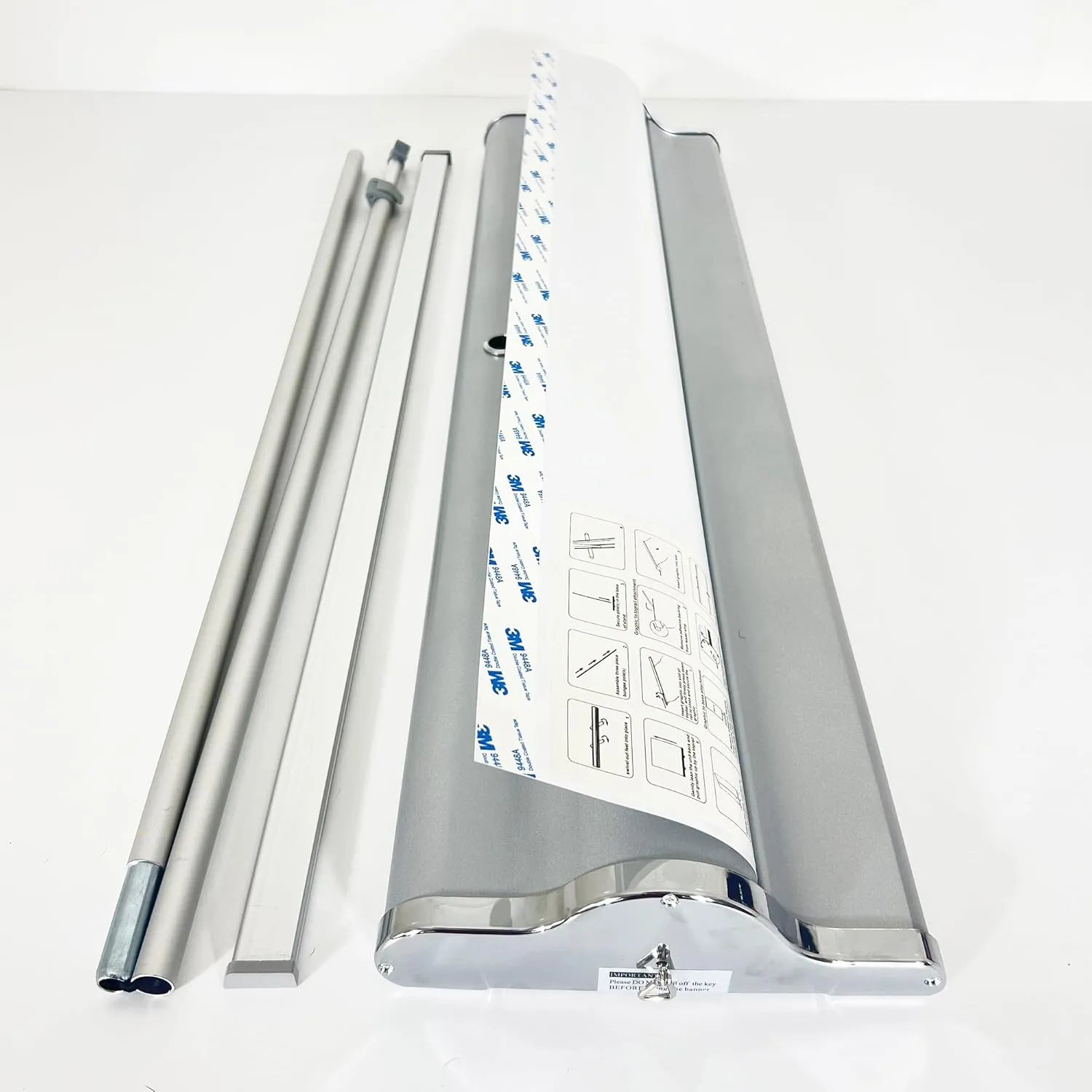JUST 4 SIGNS NEW DELUXE Retractable Banner Stand with Widened Base and Padded Portable Oxford Bag (24" x 68 ～ 80"（WxH）)