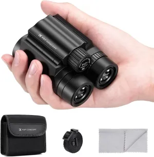 K&F Concept 8x21 Compact Binoculars for Kids and Adults, with BAK4 Prism, FMC Lens, IP65 Waterproof & Neck Strap for Bird Watching Hunting Travel Camping Stargazing