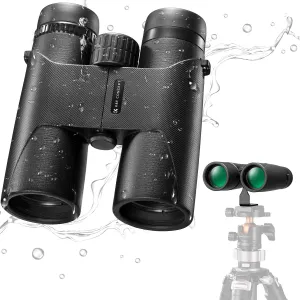 K&F Concept IP68 10 Meters Waterproof 10x42 Compact Binoculars for Kids and Adults, with Tripod Converter, BAK4 Prism, FMC Lens, Cleaning Cloth for Bird Watching Hunting Travel Camping Stargazing