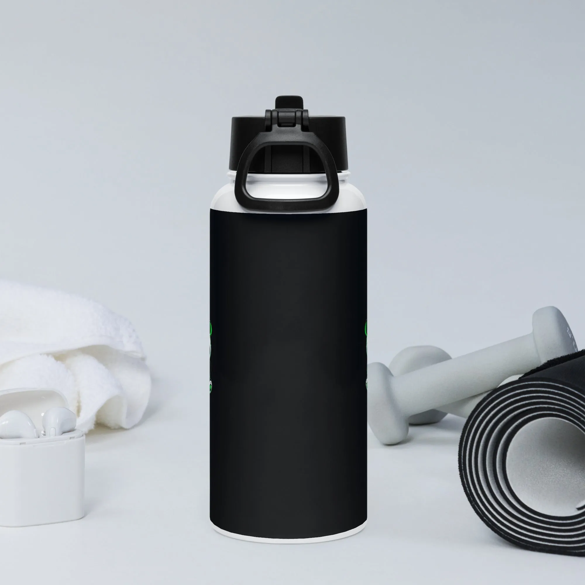 KBBNG Panda Stainless Steel Water Bottle  Straw Lid