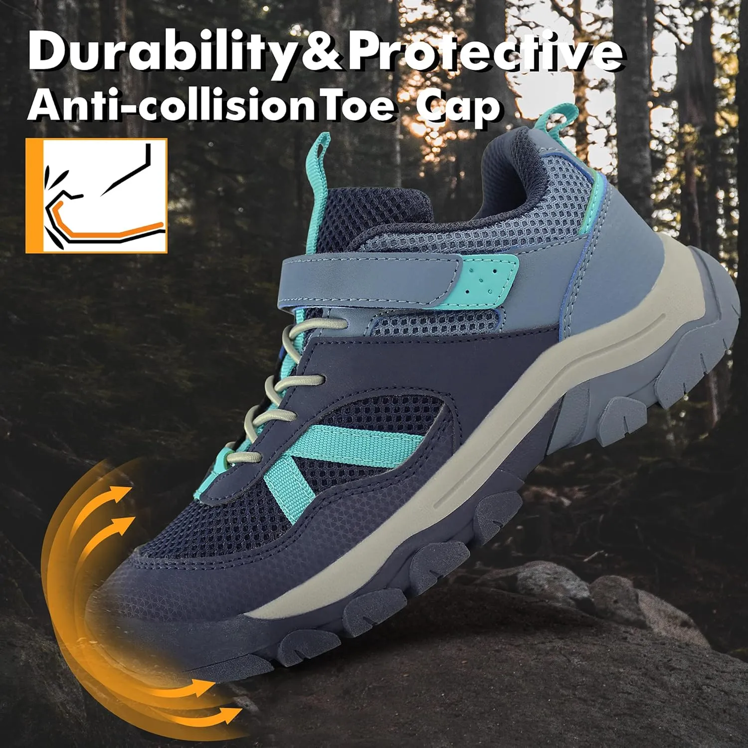 Kids Outdoor Hiking Shoes Lightweight Trekking Trails Shoe(Toddler/Little Kid/Big Kid)