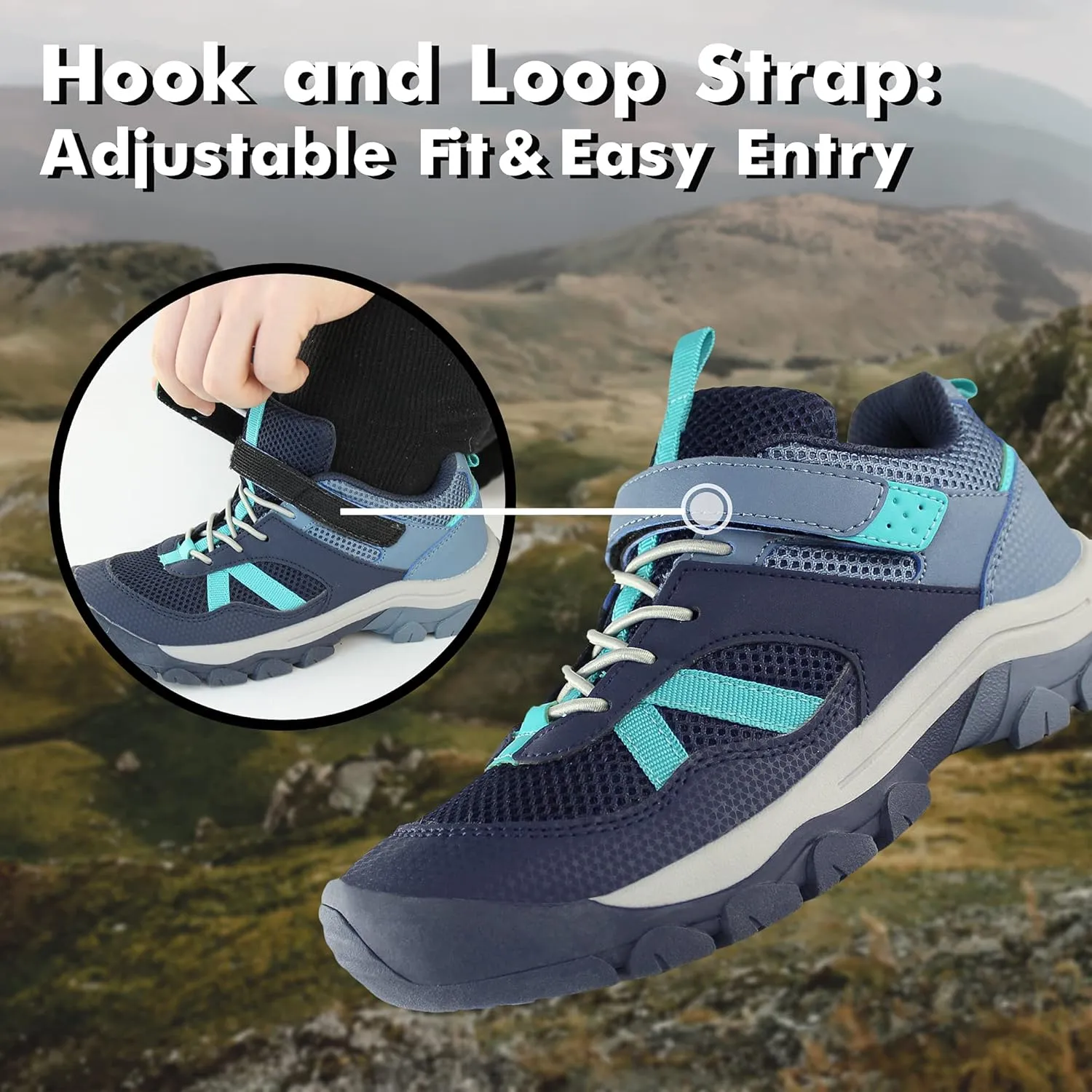 Kids Outdoor Hiking Shoes Lightweight Trekking Trails Shoe(Toddler/Little Kid/Big Kid)
